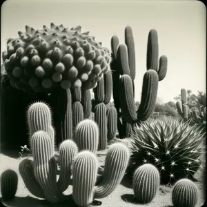 Brush and Cactus: Nature's Unusual Pairing