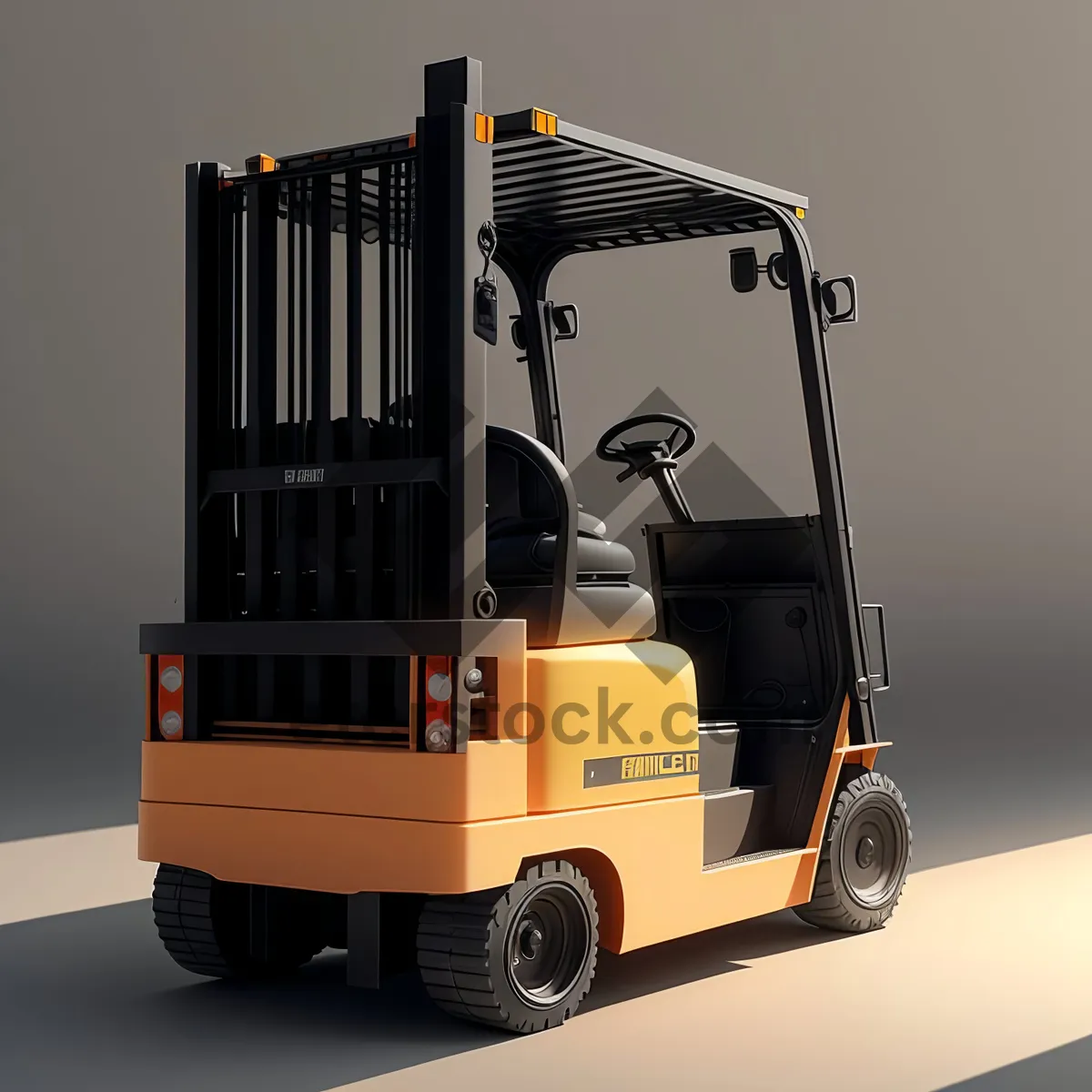 Picture of Heavy-duty Forklift in Industrial Warehouse