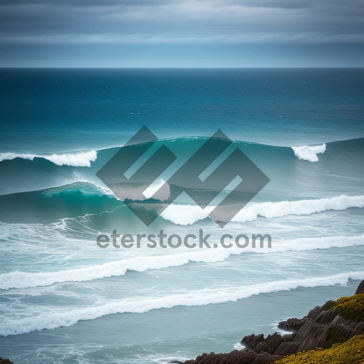 Picture of Serenity by the Shore: Majestic Ocean Coastline