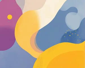 Colorful Moon Graphic Art Design Wallpaper