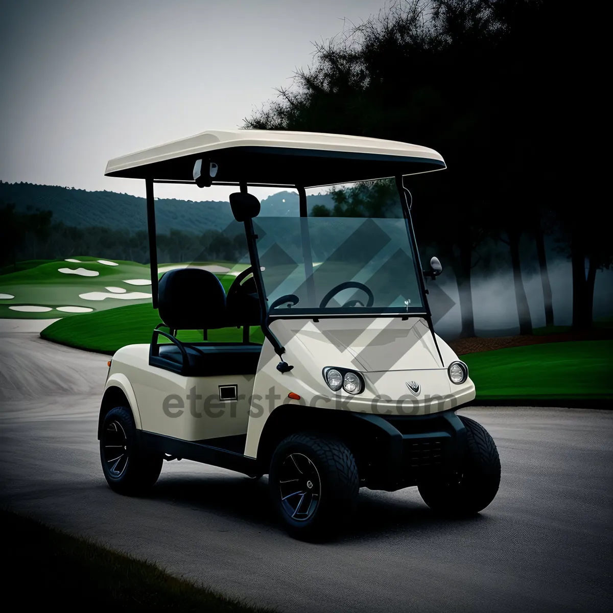 Picture of Golf Cart on Grass