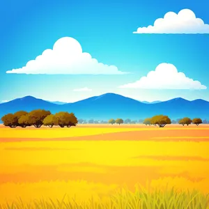 Captivating Countryside: Vast Horizon under Sunny Skies