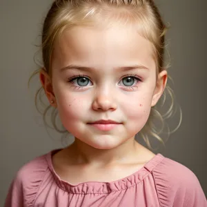 Blond Toddler with Innocent, Happy and Cute Expression