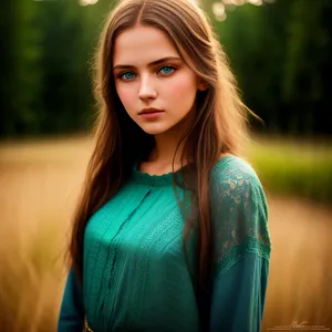 Happy Smiling Model in Park - Youthful Attractive Portrait