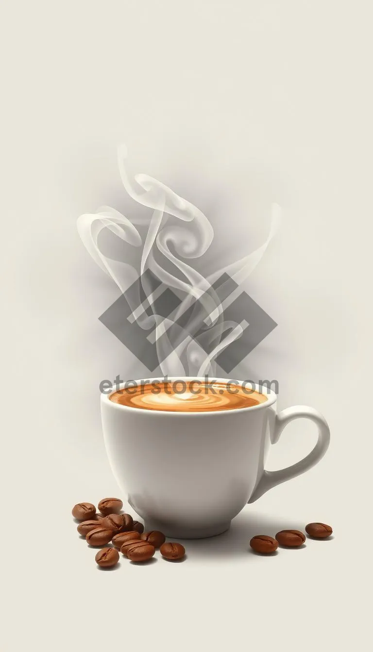 Picture of Black coffee on saucer, morning beverage