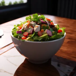 Fresh and Healthy Vegetable Salad for Lunch