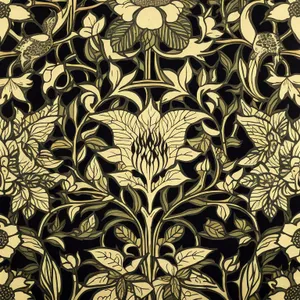 Damask Floral Vintage Wallpaper Pattern - Elegant and Ornate Décor