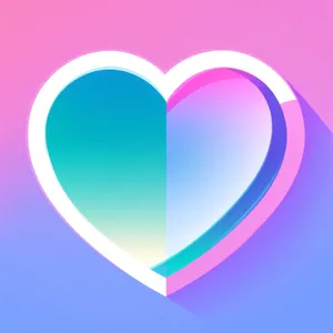 Glossy Heart-shaped Glass Button Set