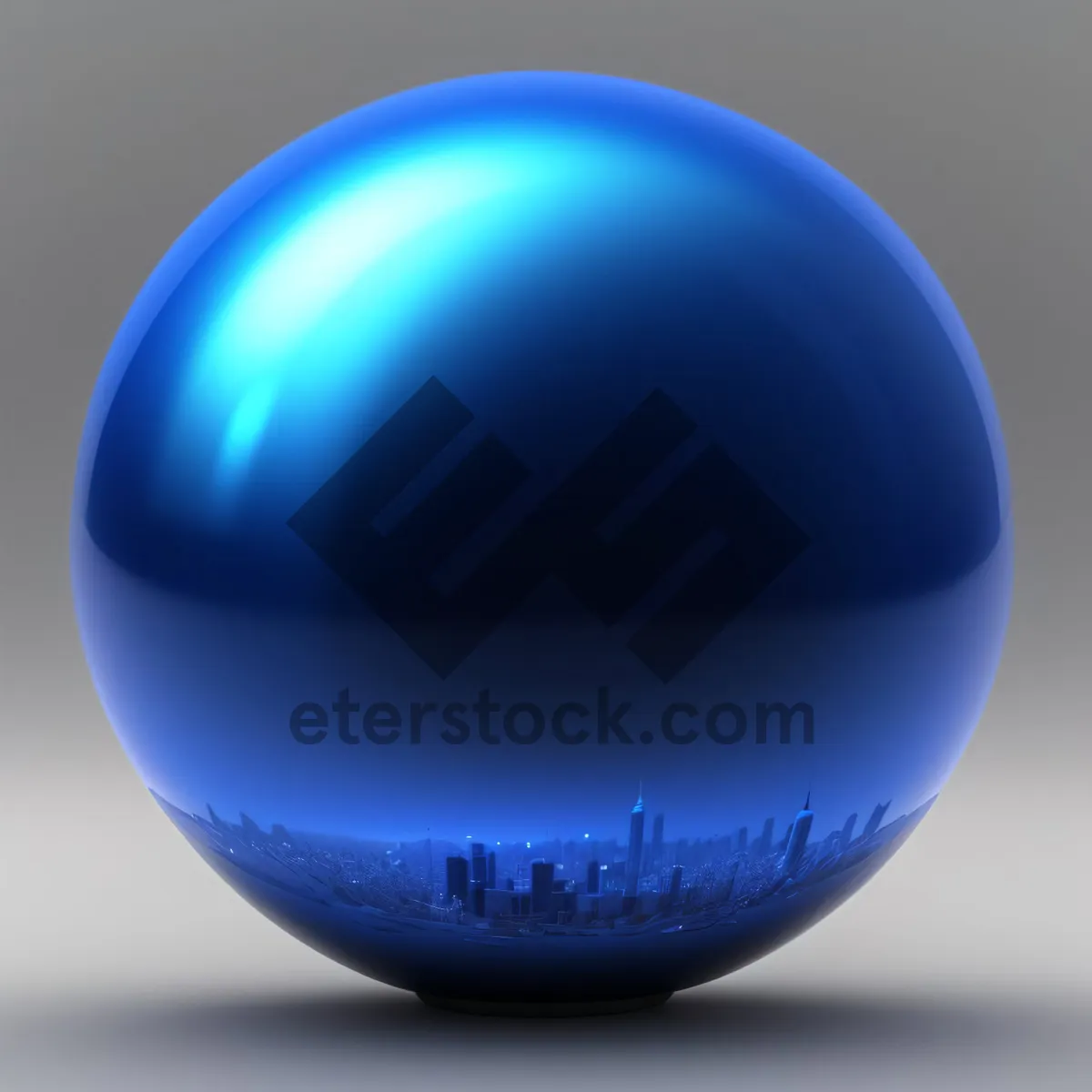 Picture of Shiny Glass Globe with 3D Relief Design.