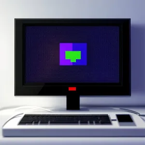 Modern desktop computer with LCD monitor and keyboard