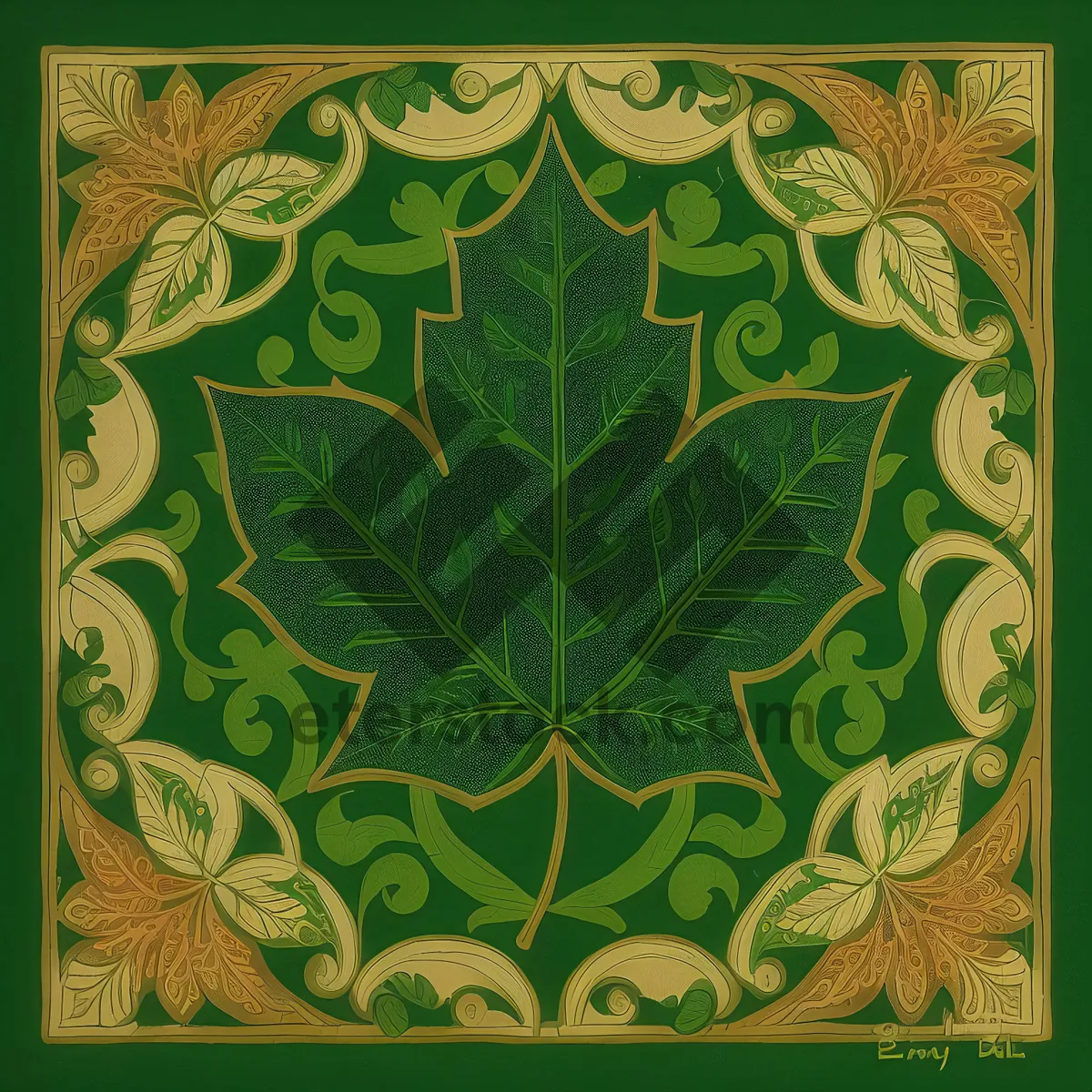 Picture of Royal Baroque Revival: Ornate Leaf Swirls