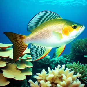 Colorful Marine Life in Tropical Coral Reef