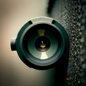 Black Camera Lens with Audio Speaker for Enhanced Sound