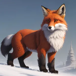 Adorable Red Fox: A Purebred Breed Portrait with Cute Whiskers.