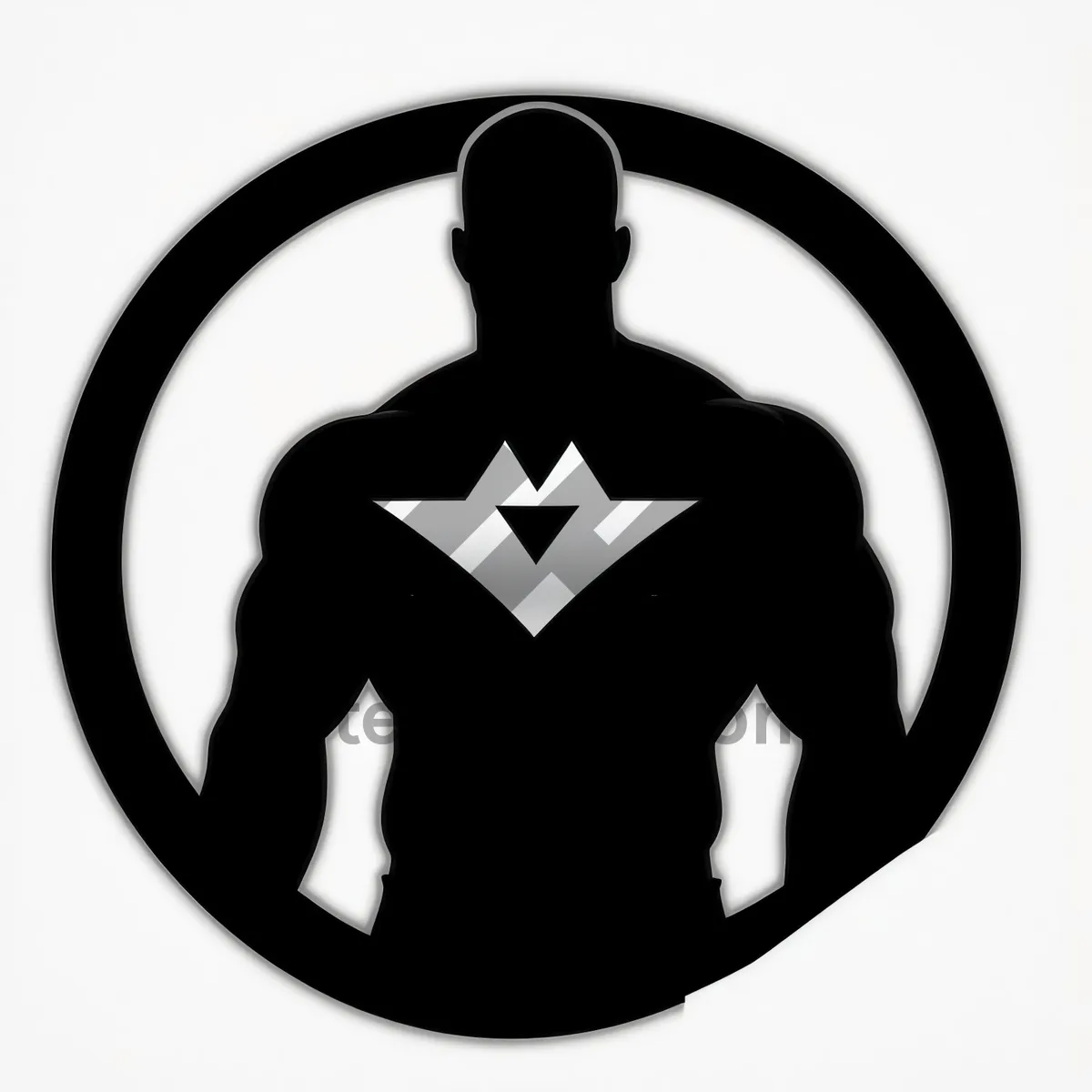 Picture of Black Poison Sign: Iconic Bodybuilder Silhouette Graphic