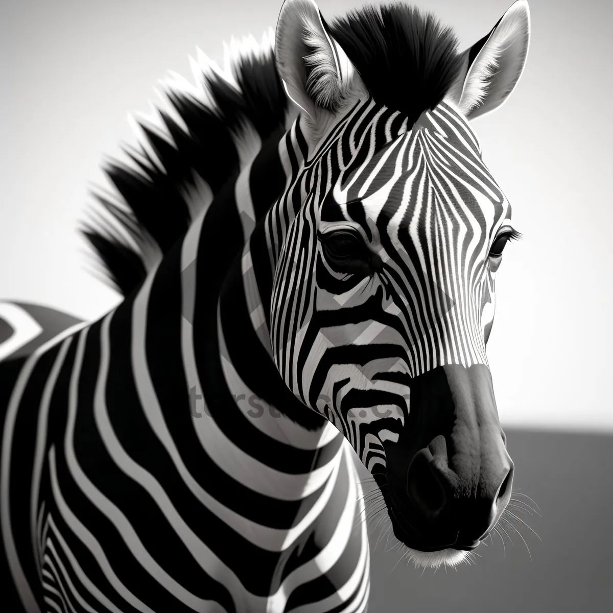 Picture of Striped Zebra in Wildlife Reserve