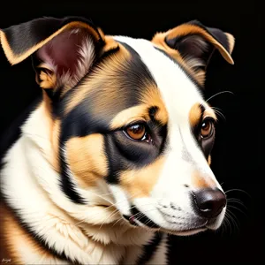 Adorable Jack Russell Terrier Puppy in Studio Portrait