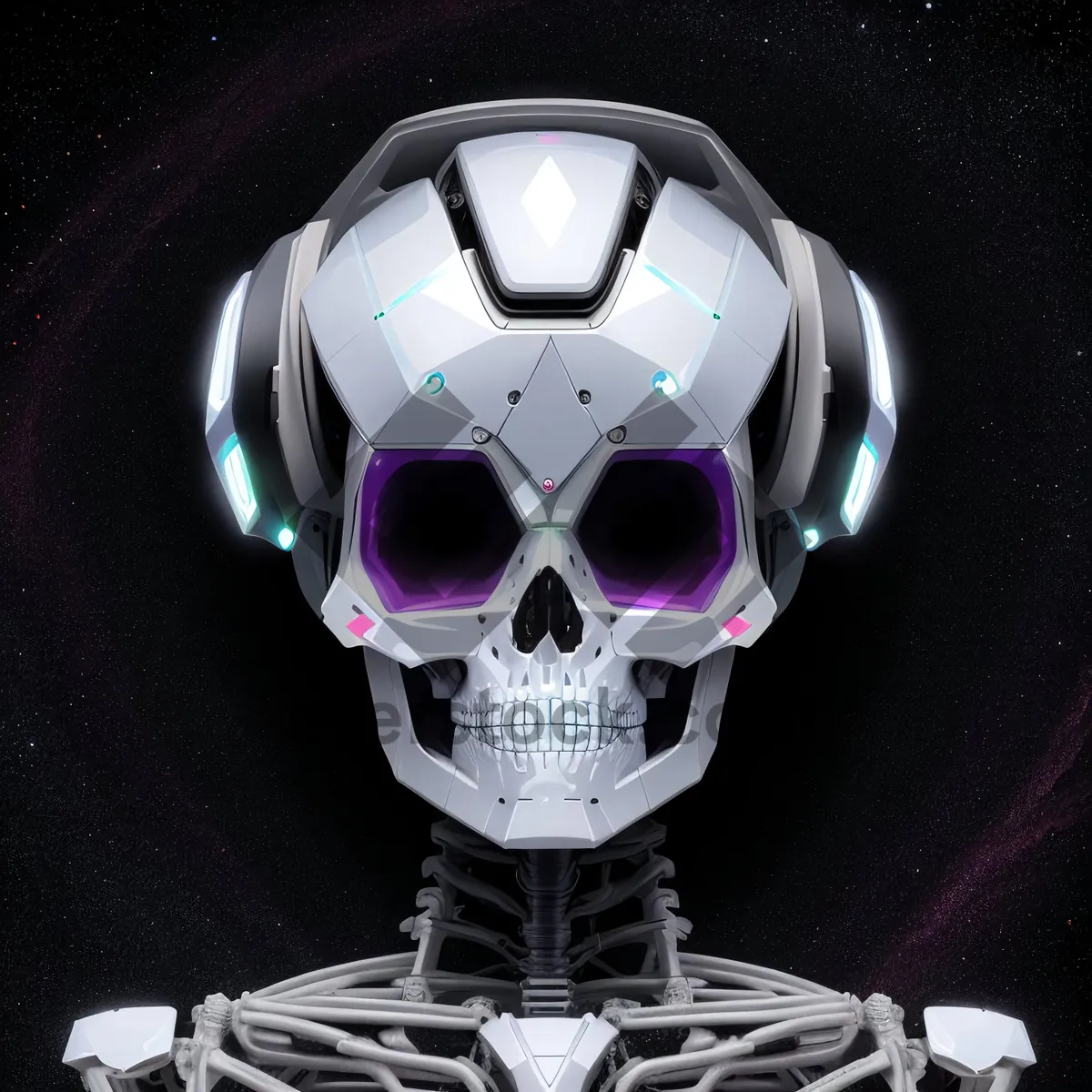 Picture of 3D human skeleton mask for military protection