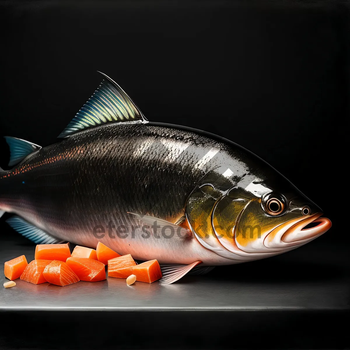 Picture of Tropical Sea Catch: Coho Salmon Swimming Underwater