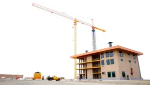 Industrial Construction Crane Building Sky Urban City Frame Site