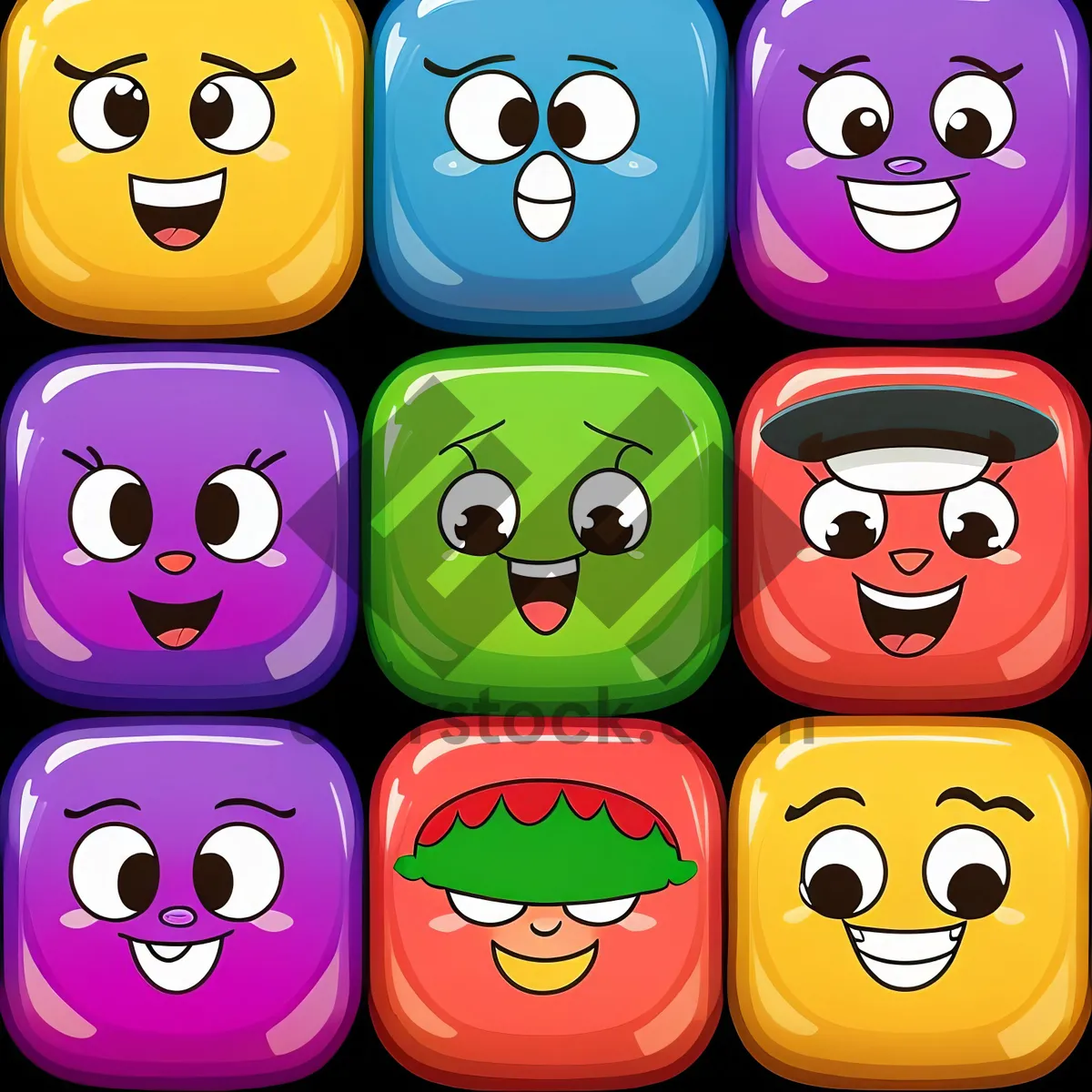 Picture of Cartoon Jelly Icon Set - Fun Web Buttons