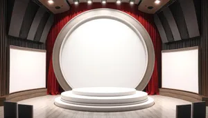 Modern Digital Interior Design with Light and Curve