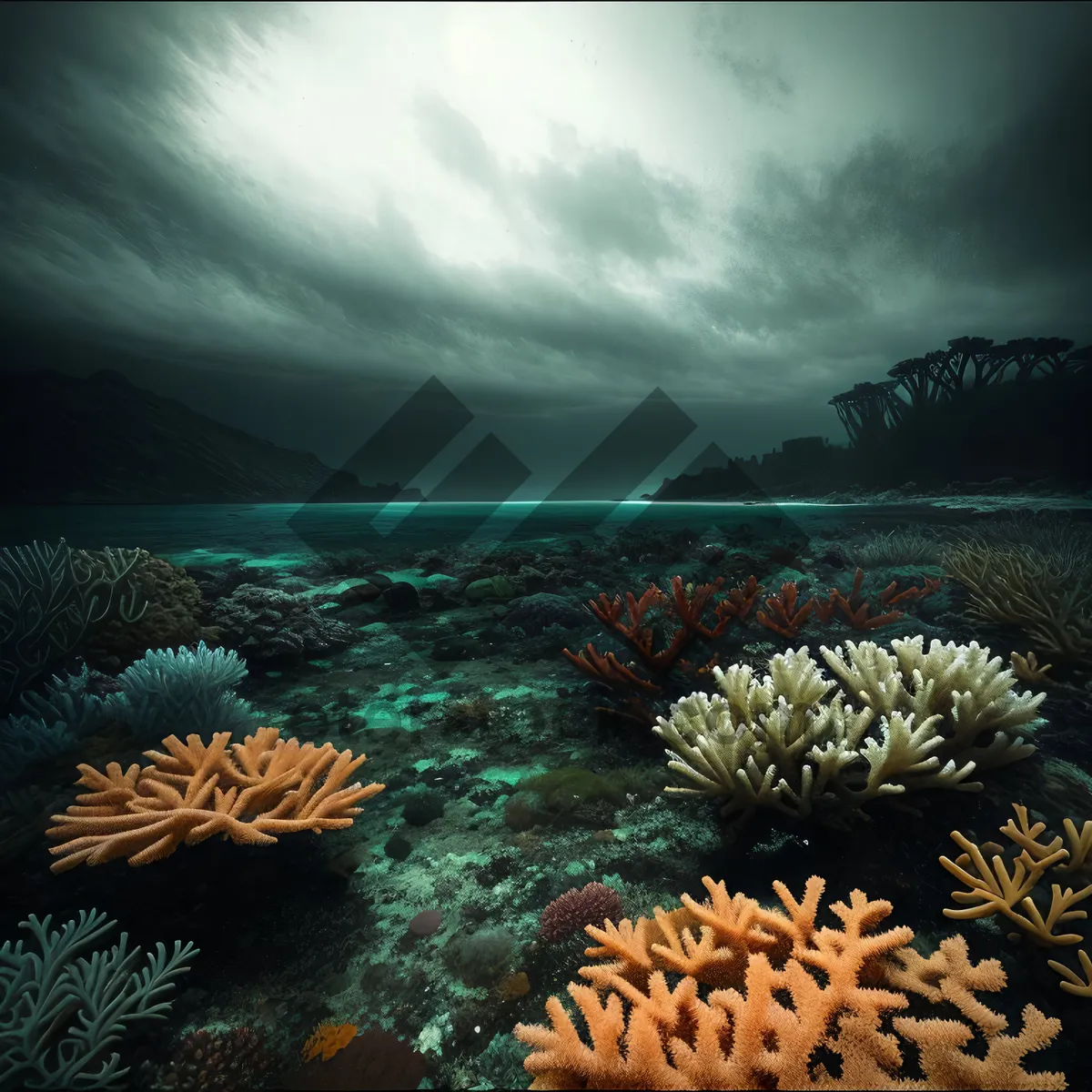 Picture of Colorful Coral Reef Paradise Underwater Wonder