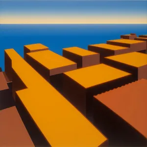 Modern geometric 3D symbol sign design