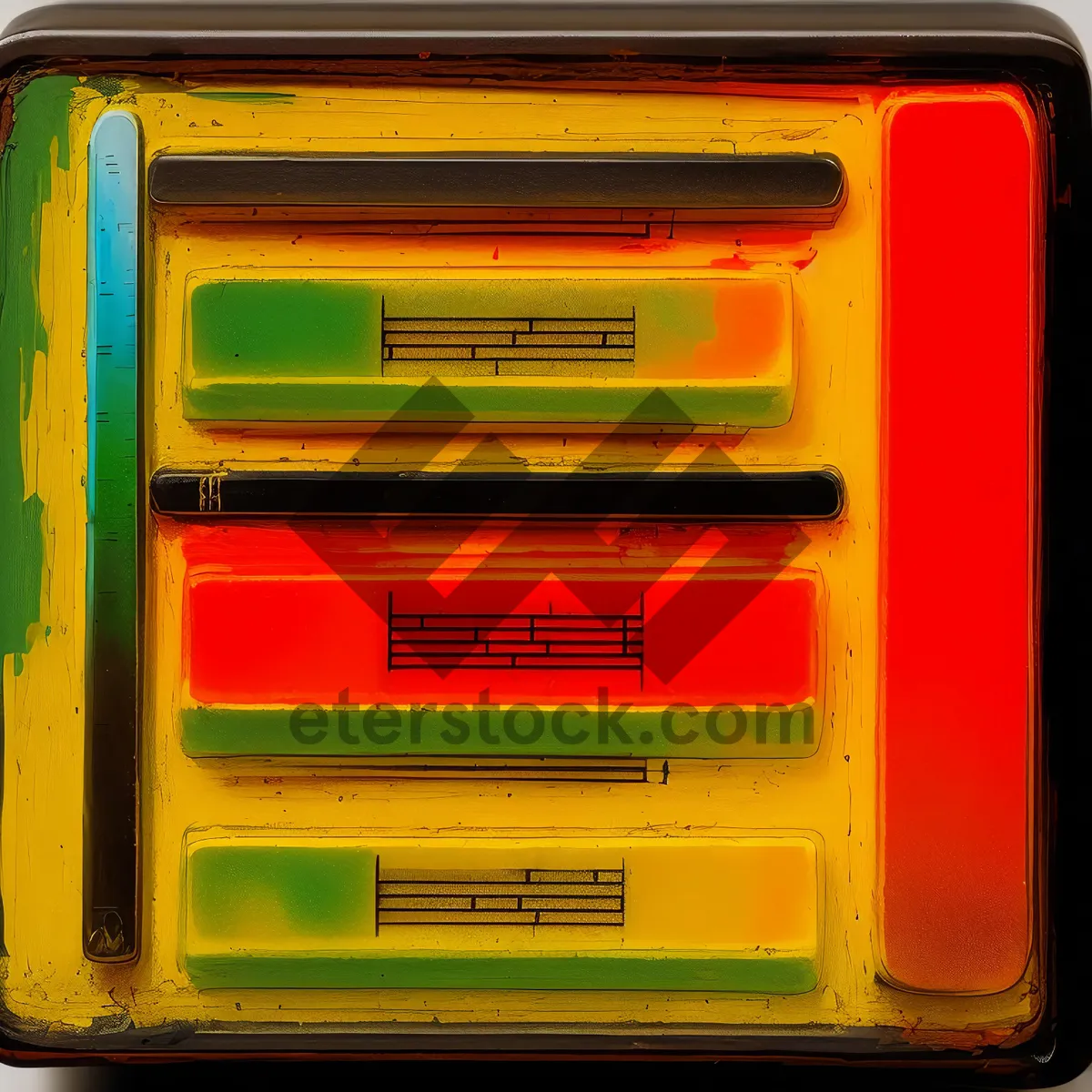 Picture of Multicolored Jukebox with Vintage Tape Player