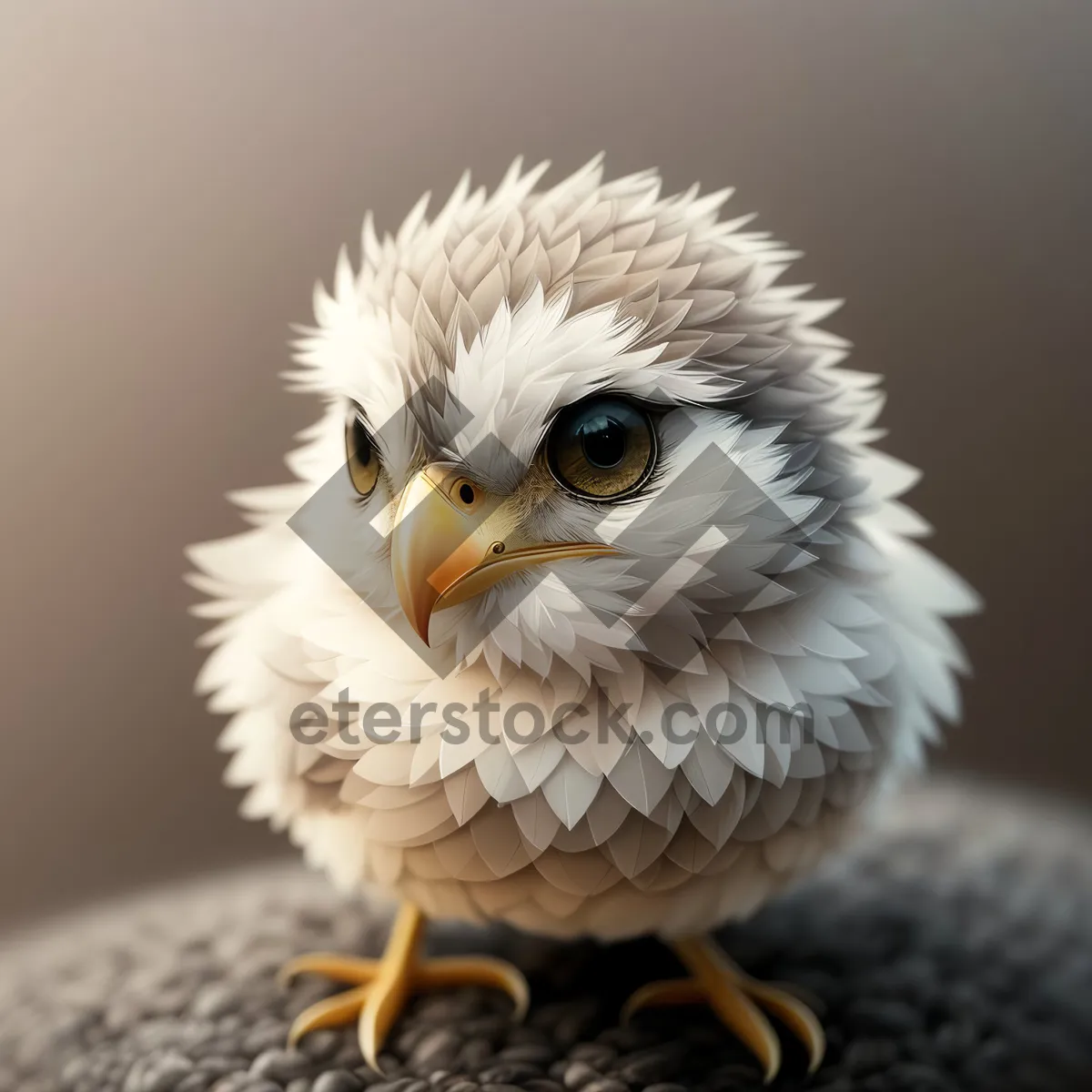 Picture of Fuzzy Chick Fluffy Yellow Feathers Portrait