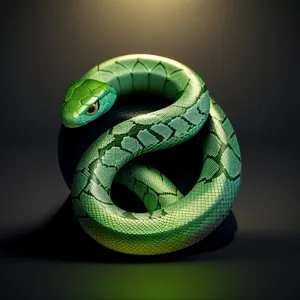 Night Serpent Slithering through the Green Vine