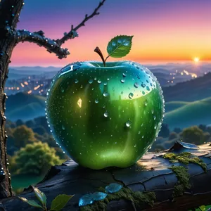 Granny Smith Apple in Teapot Vessel Décor