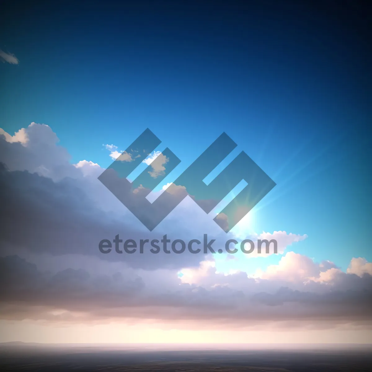 Picture of Vibrant Sunrise Over Cloudy Horizon