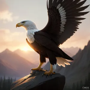 Bald Eagle Soaring in the Sky