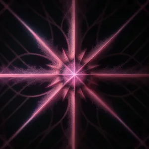 Laser Burst: Vibrant Fractal Energy in Space