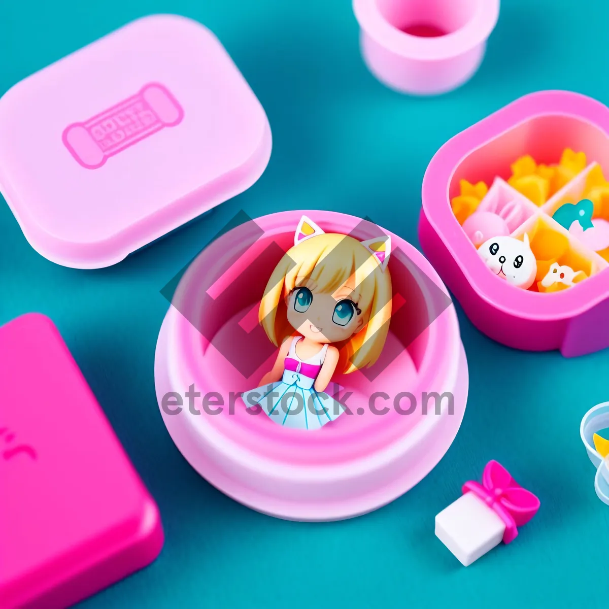 Picture of Colorful Shiny Rubber Eraser Set - Web Icon