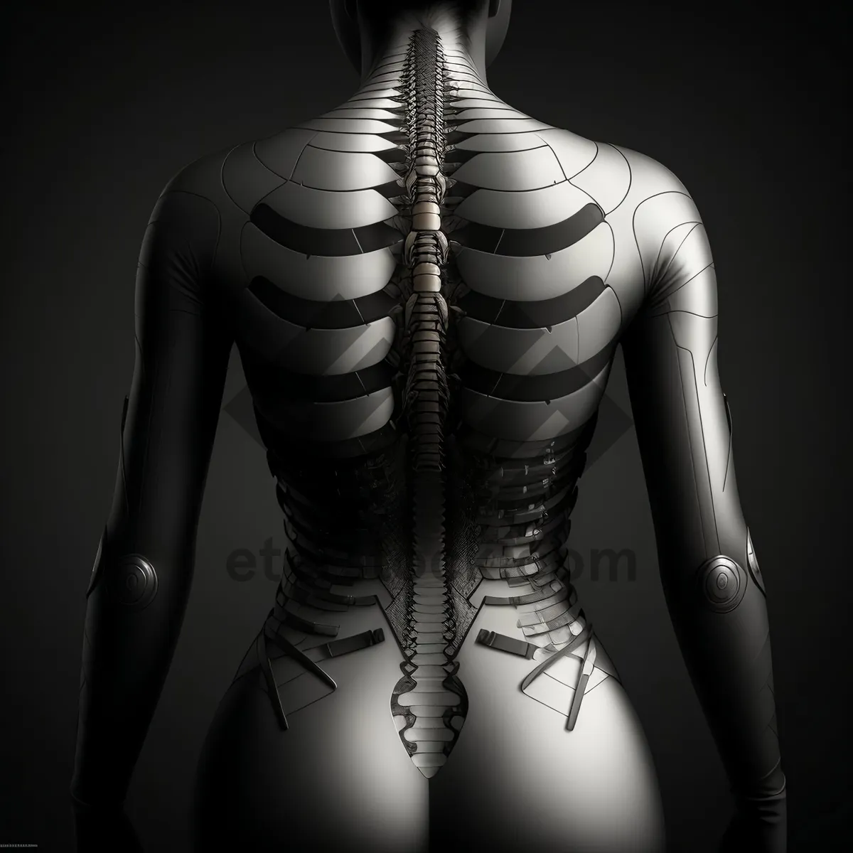 Picture of Anatomical Nude Skeleton X-Ray Model