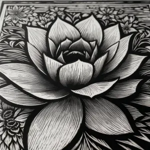 Retro Lotus Pattern: Elegant Floral Wallpaper Design