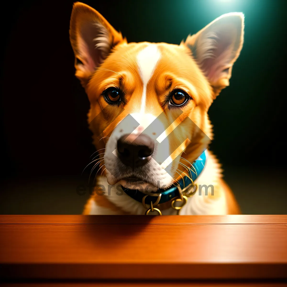 Picture of Adorable Brown Purebred Terrier Puppy - Studio Portrait