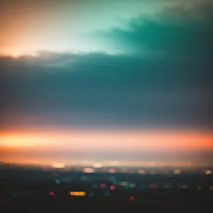 Vibrant Sunset Sky Over Majestic Landscape