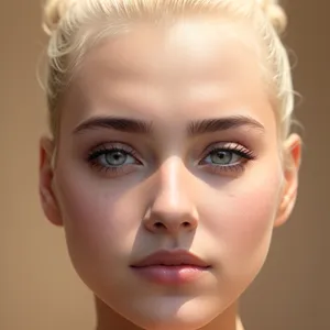 Radiant Blond Beauty: Fashion Model with Flawless Skin