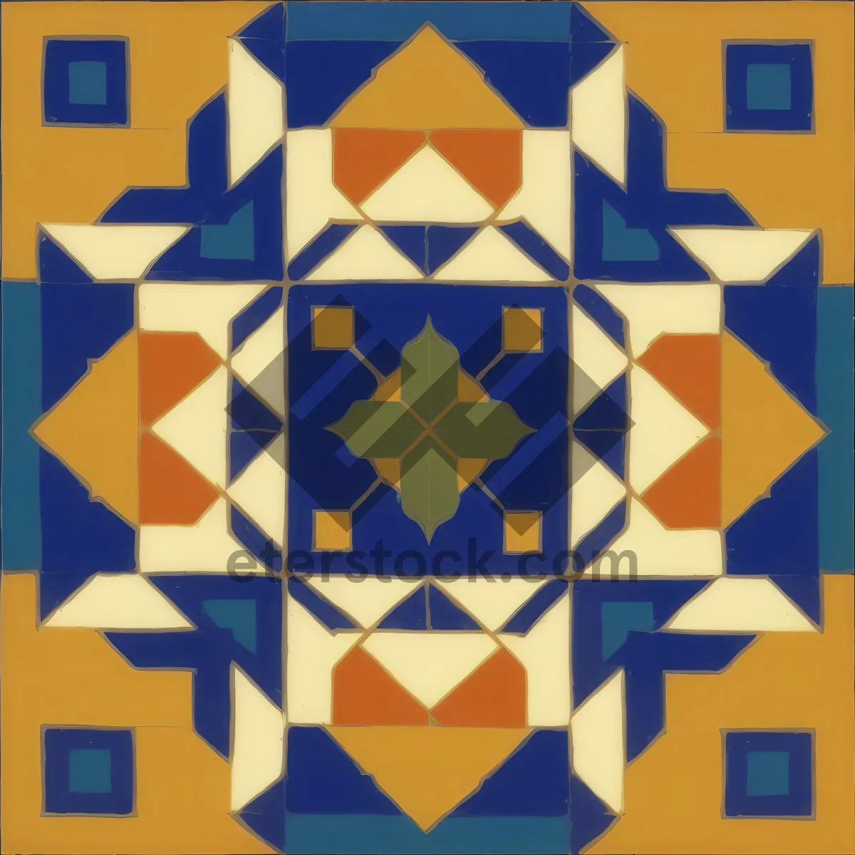 Picture of Colorful Geometric Mosaic Tile Pattern