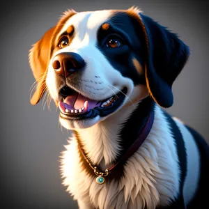 Purebred Canine Portrait: Cute Doggy on Leash
