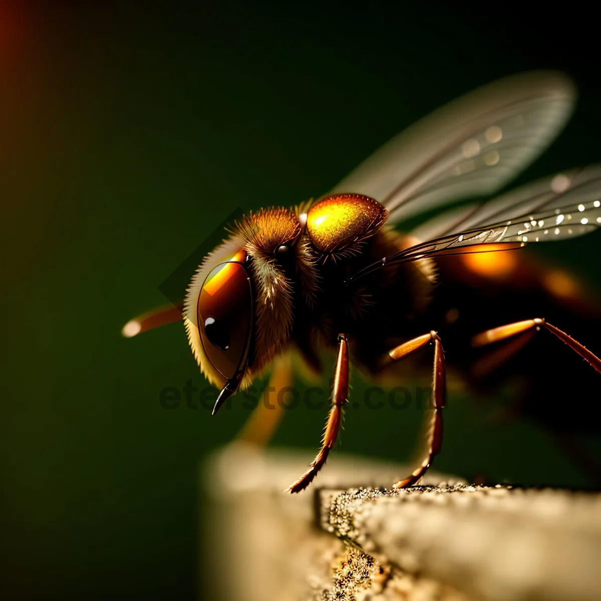 Picture of Vibrant insect landing on blooming flower