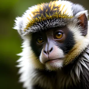 Wild Primate Face in Zoo Safari