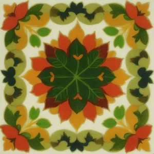 Floral Cushion: Retro-inspired Decorative Pillow with Ornate Leaf Pattern