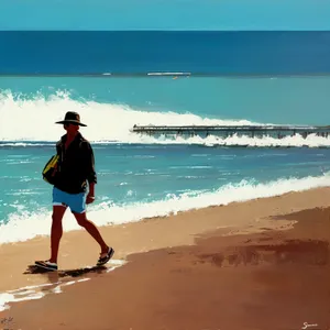 Summertime Bliss: Couple Enjoying Fun-Filled Beach Vacation