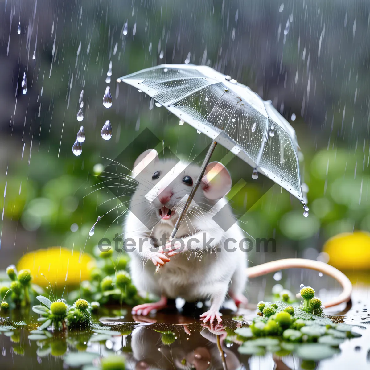 Picture of Yellow chick with fluffy fur and adorable eyes.