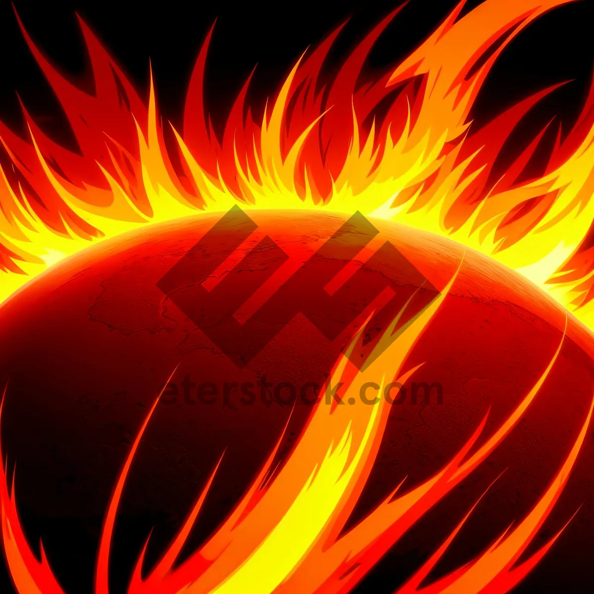 Picture of Blazing Plasma Burst: Futuristic Fractal Fire Art