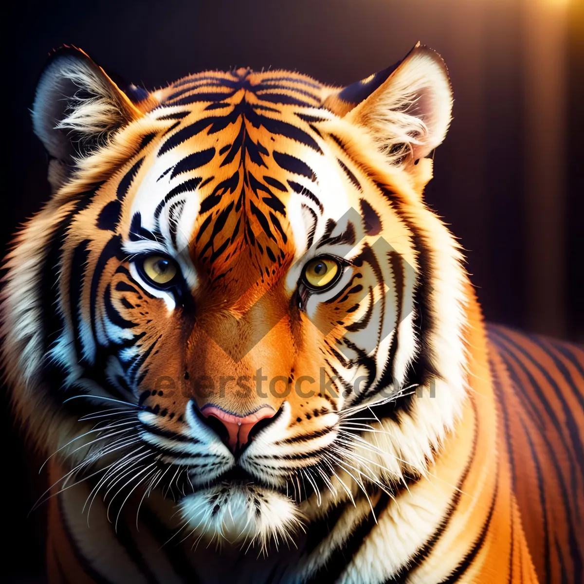 Picture of Majestic Tiger Cat in Wildlife Habitat.